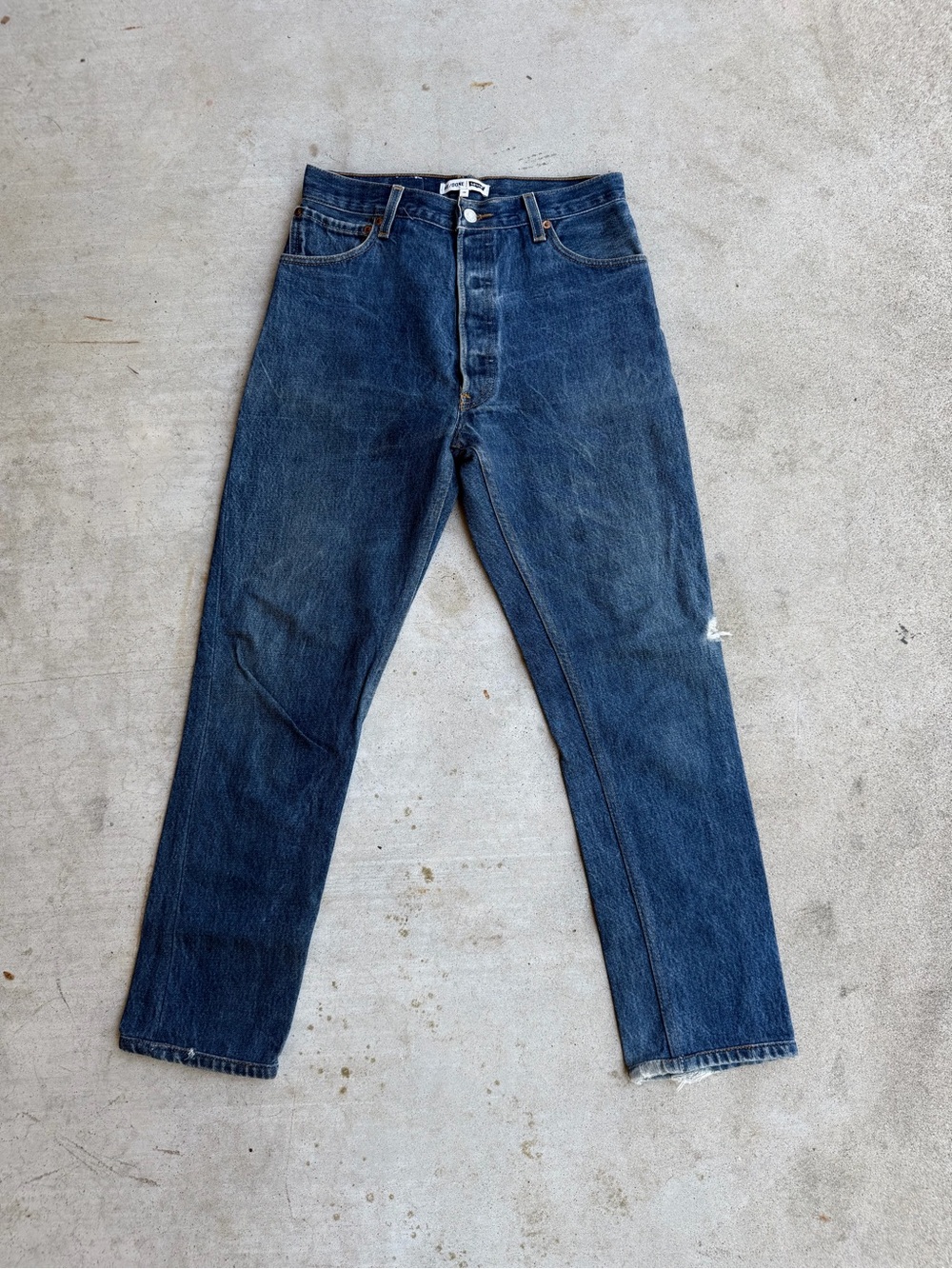 Re/done Levi 27 Dark rise 12" inseam 28"